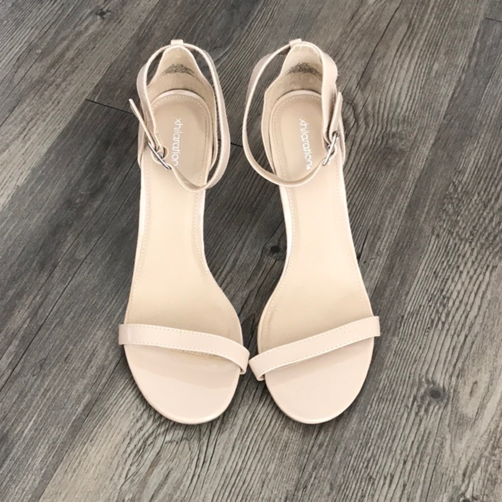 LIke-New Xhilaration Nude Strappy Heels 8.5